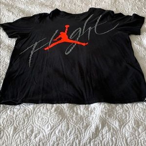 Jordan Flight t-shirt Black / Infrared